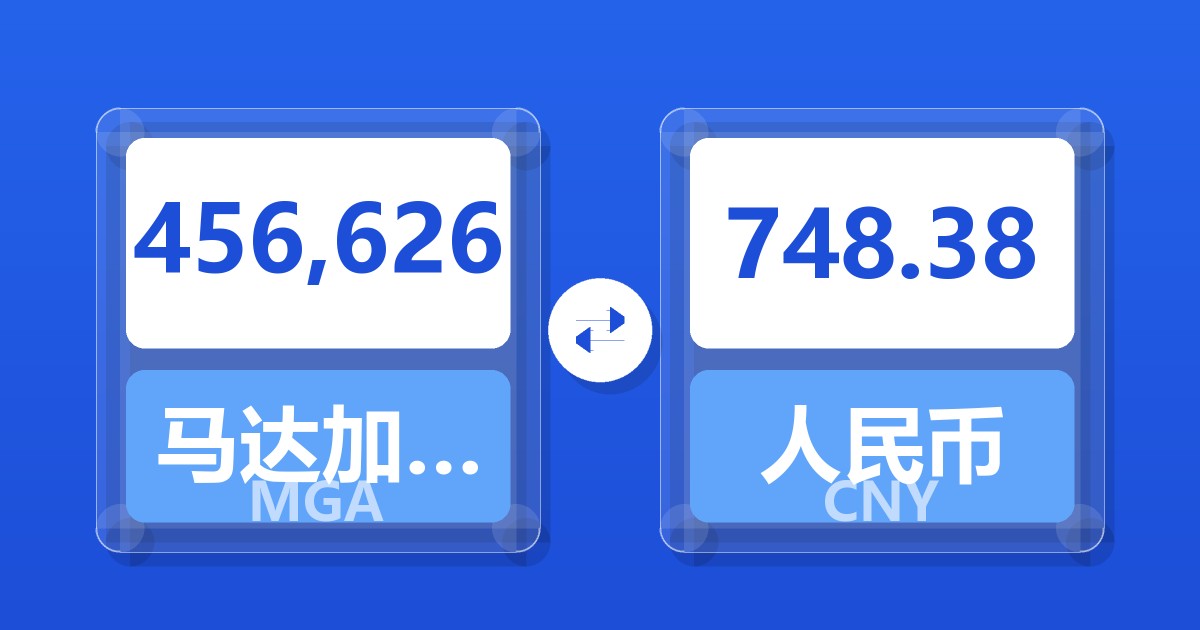 456,626马达加斯加阿里亚里兑人民币