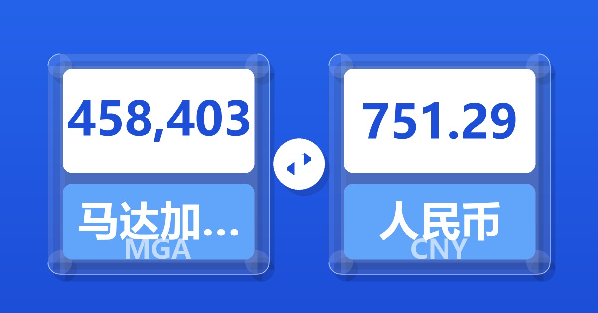 458,403马达加斯加阿里亚里兑人民币