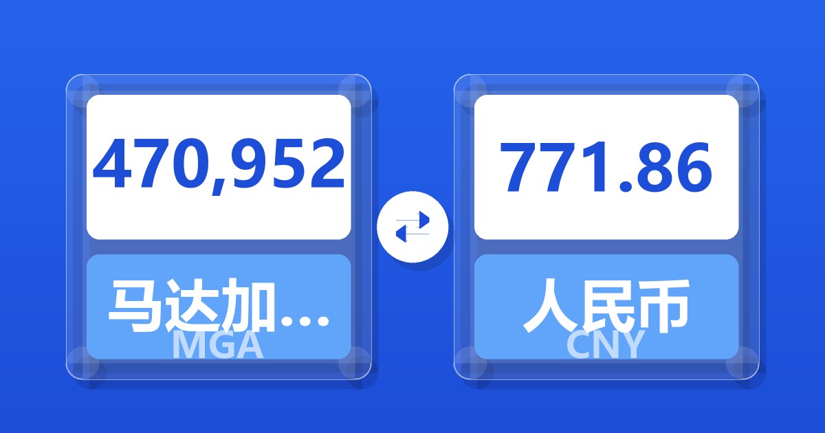 470,952马达加斯加阿里亚里兑人民币