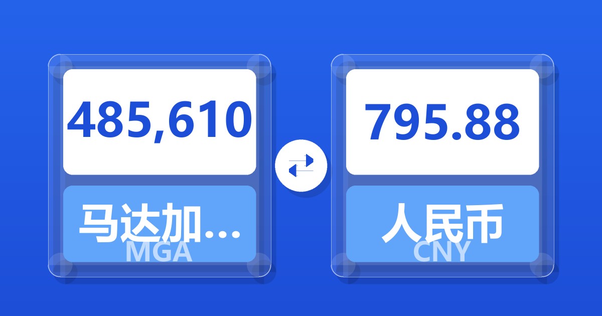 485,610马达加斯加阿里亚里兑人民币