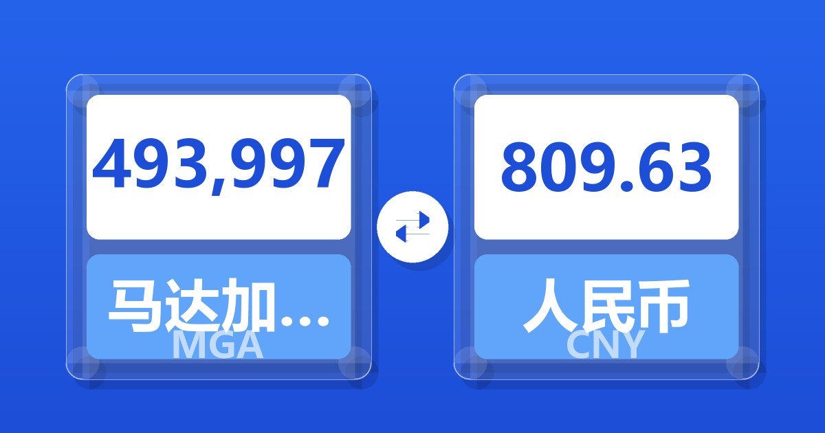 493,997马达加斯加阿里亚里兑人民币