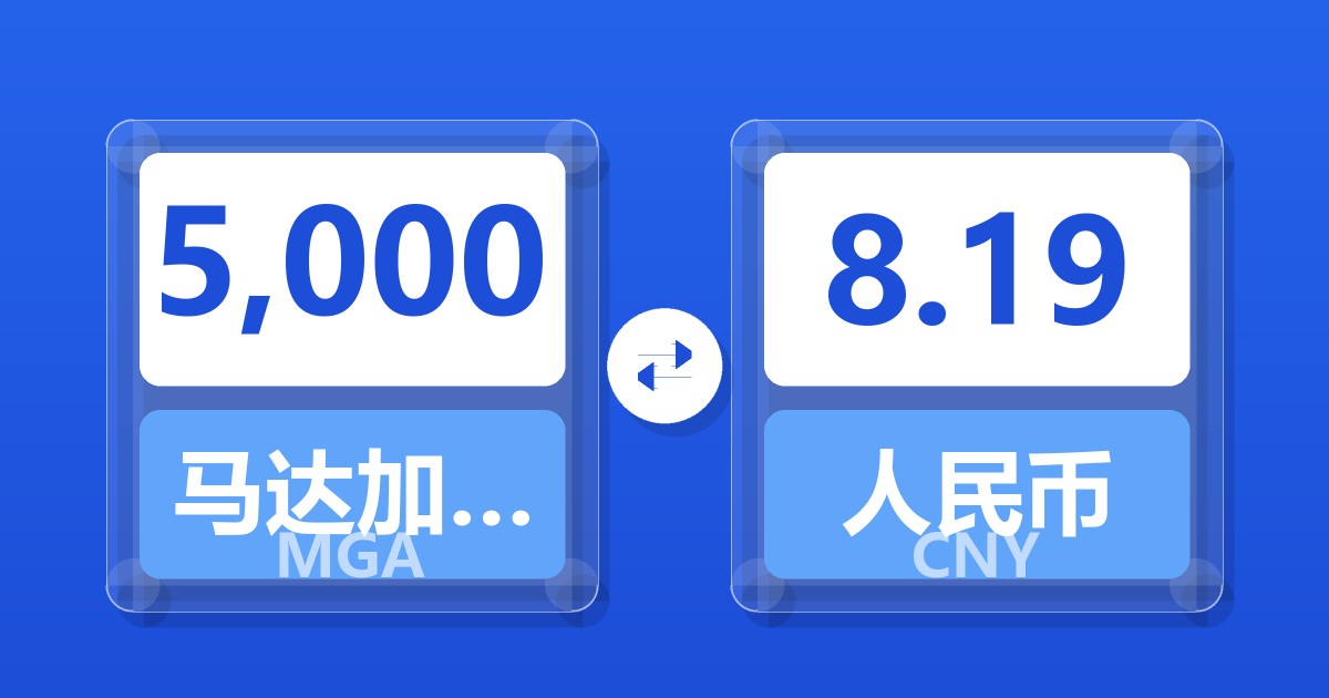 5,000马达加斯加阿里亚里兑人民币