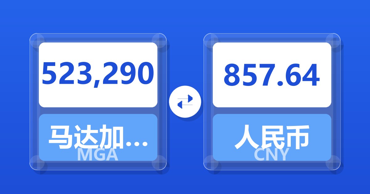 523,290马达加斯加阿里亚里兑人民币