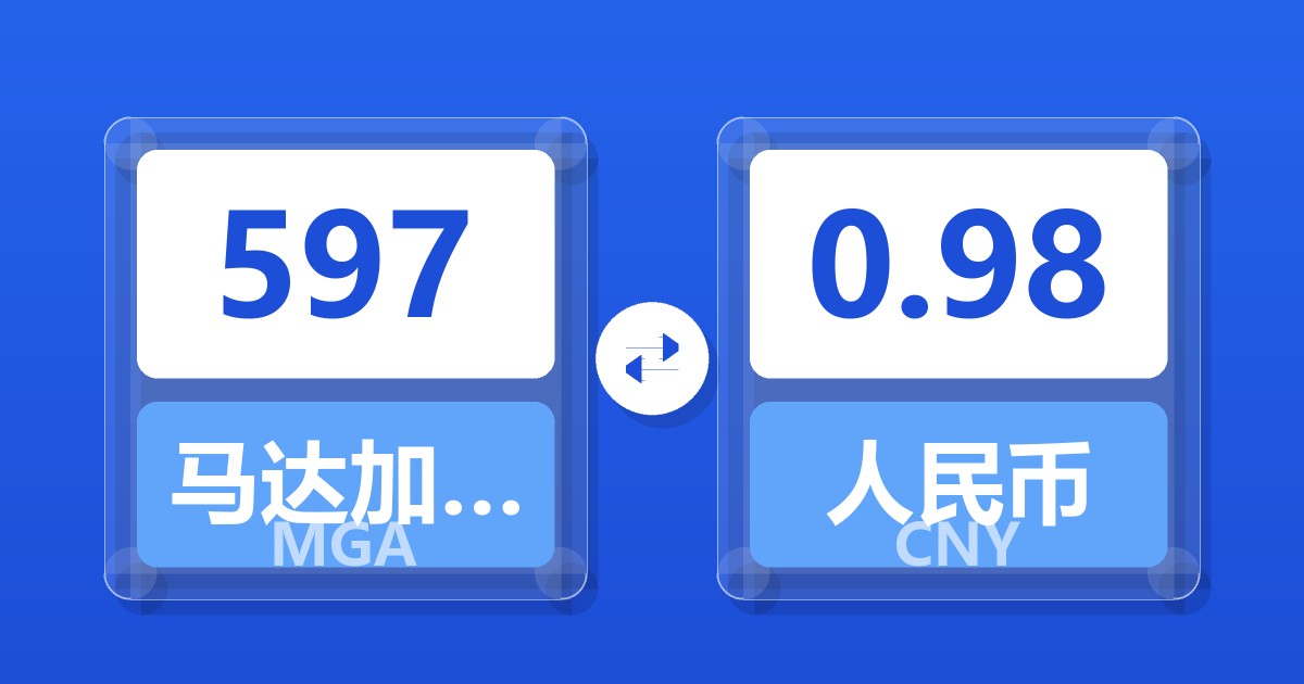 597马达加斯加阿里亚里兑人民币