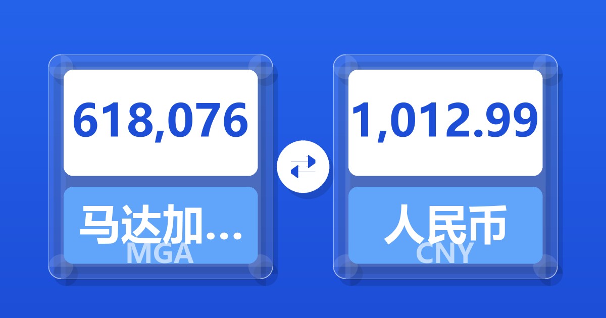 618,076马达加斯加阿里亚里兑人民币
