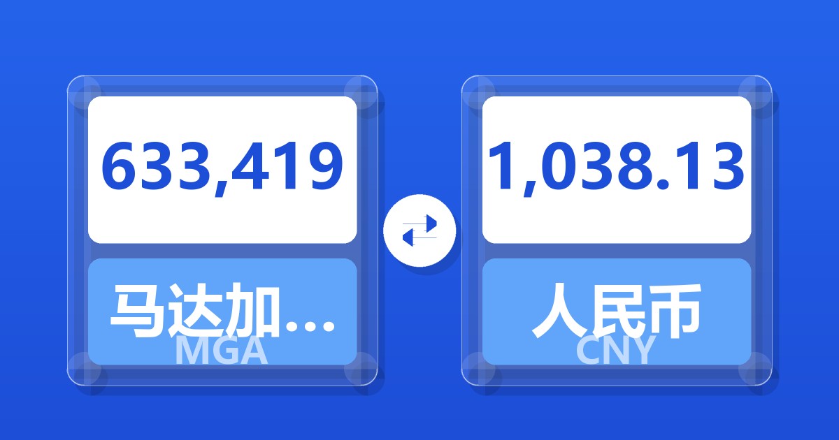 633,419马达加斯加阿里亚里兑人民币