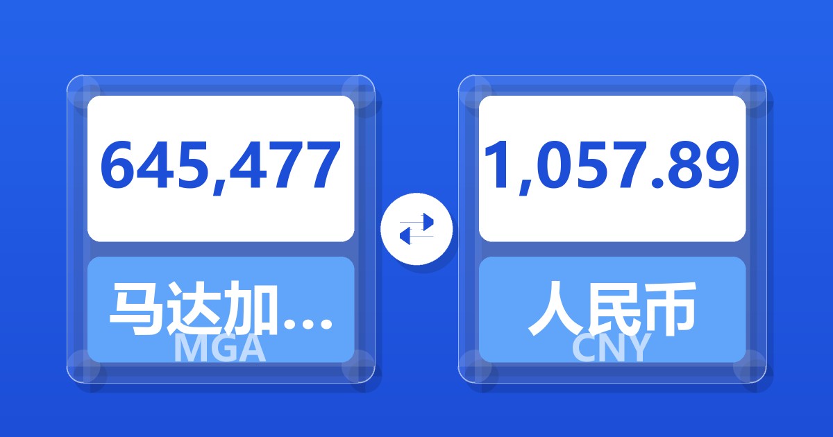 645,477马达加斯加阿里亚里兑人民币