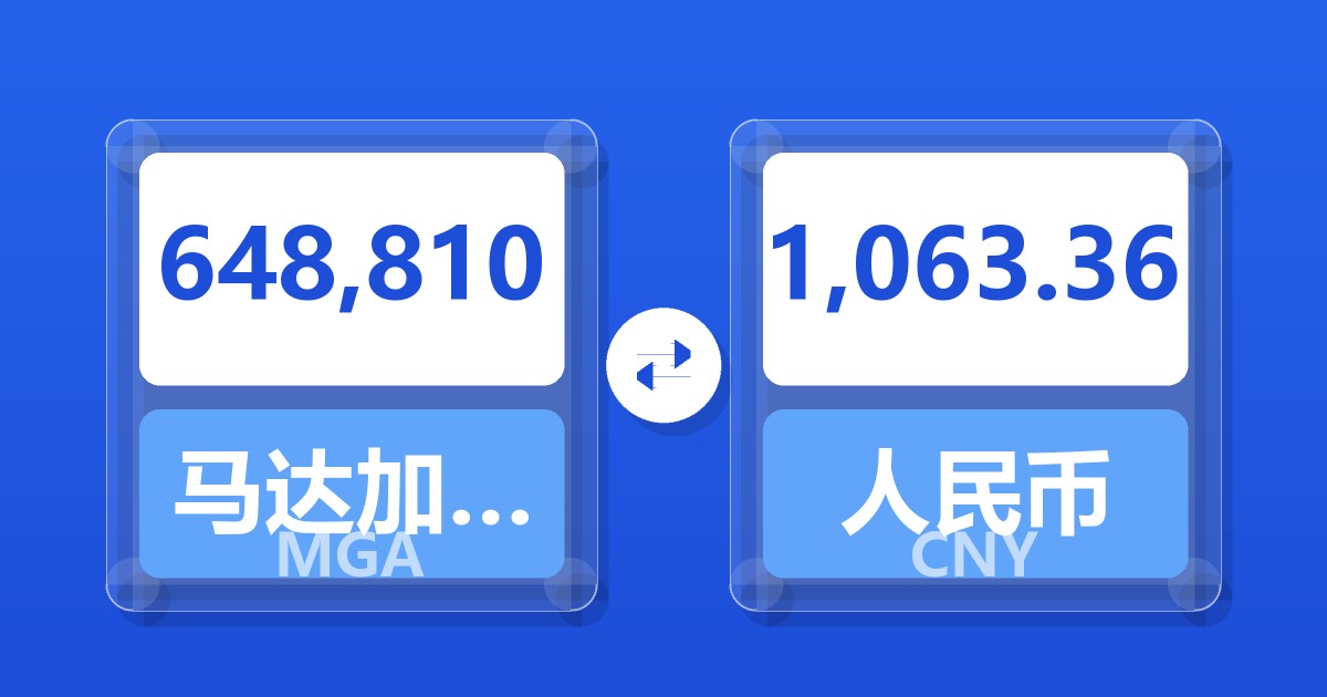 648,810马达加斯加阿里亚里兑人民币