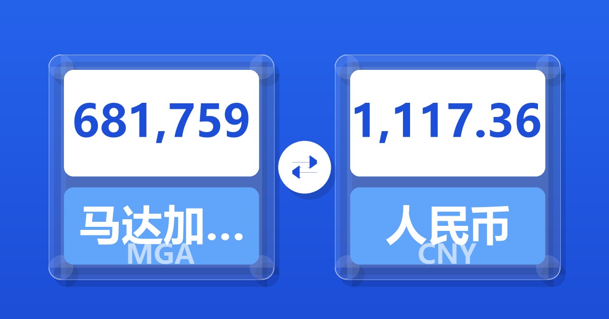 681,759马达加斯加阿里亚里兑人民币