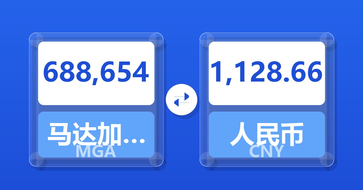 688,654马达加斯加阿里亚里兑人民币