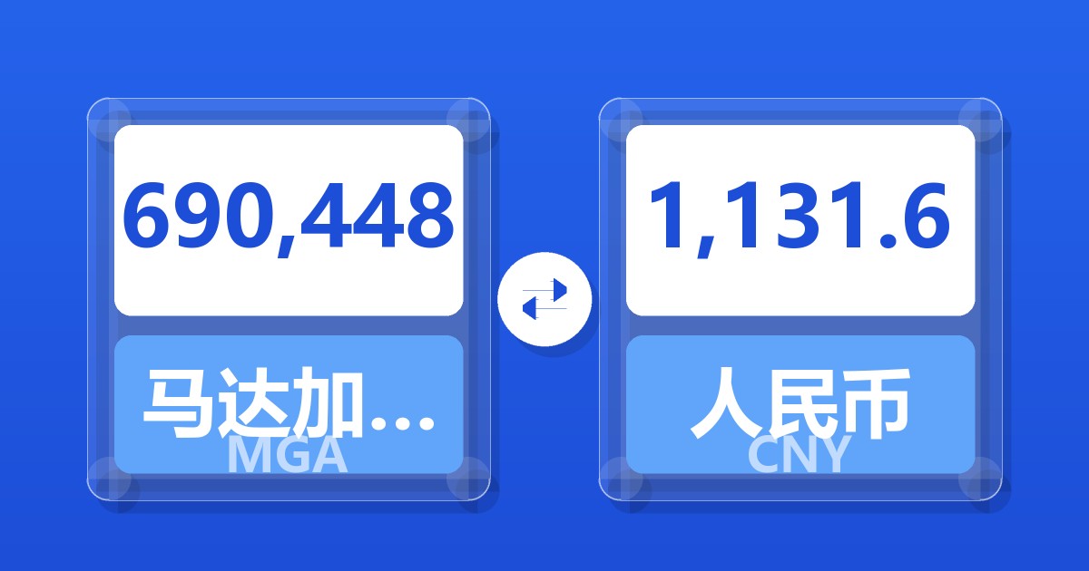 690,448马达加斯加阿里亚里兑人民币