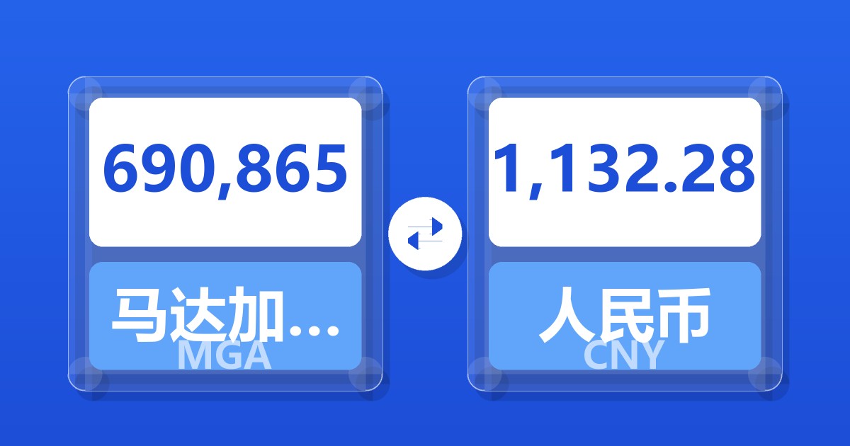 690,865马达加斯加阿里亚里兑人民币
