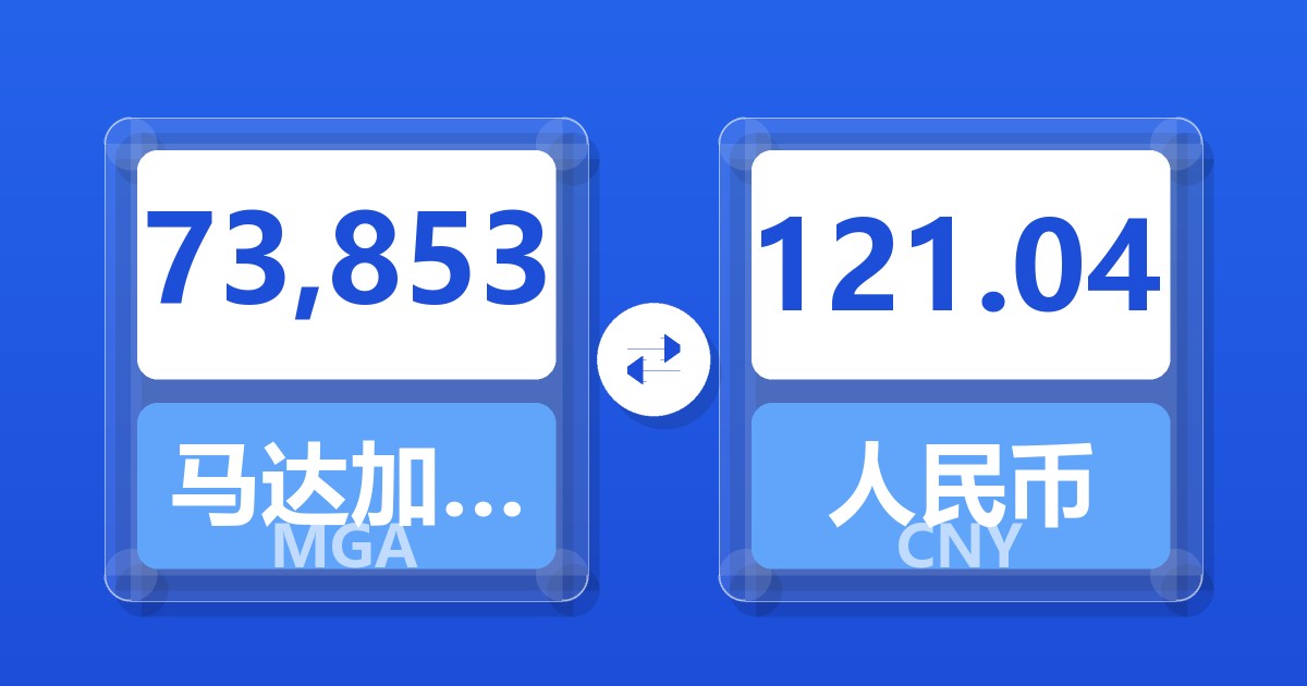 73,853马达加斯加阿里亚里兑人民币