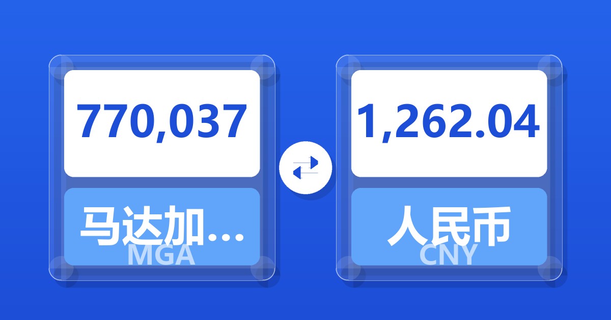 770,037马达加斯加阿里亚里兑人民币