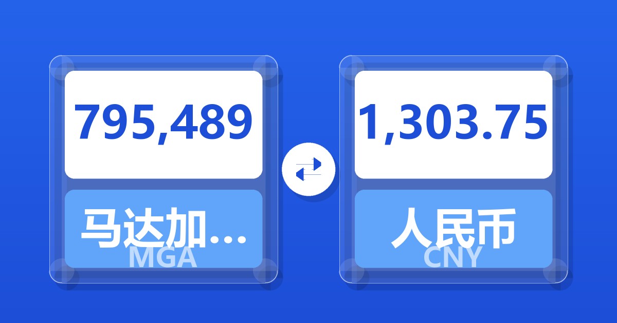 795,489马达加斯加阿里亚里兑人民币