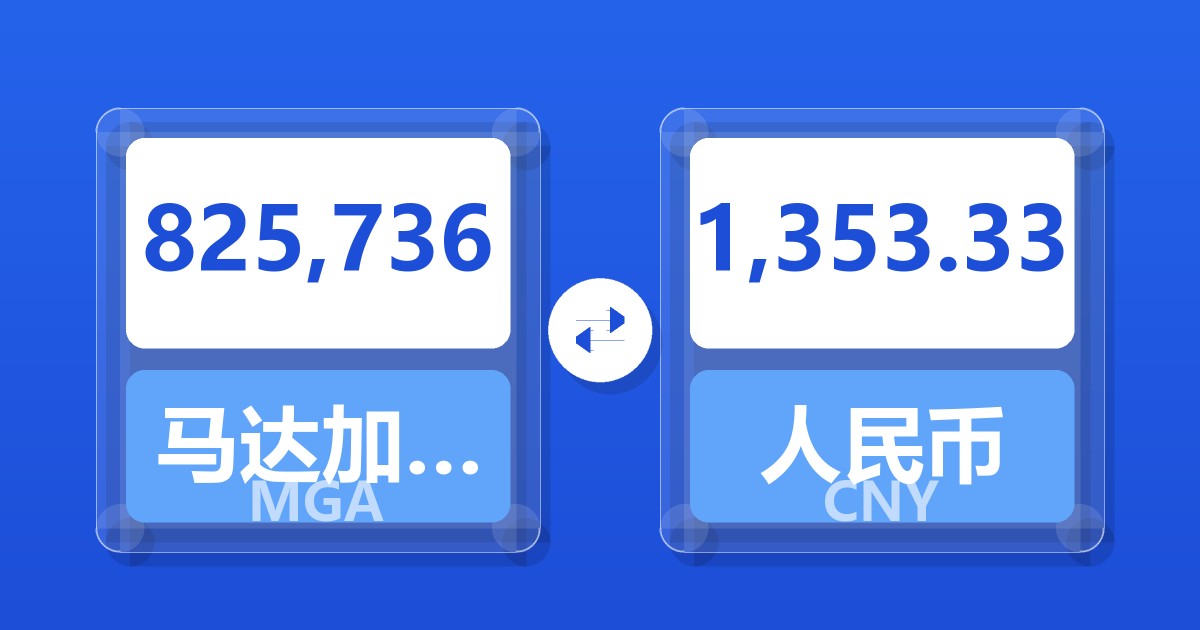 825,736马达加斯加阿里亚里兑人民币