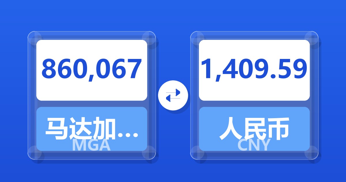 860,067马达加斯加阿里亚里兑人民币