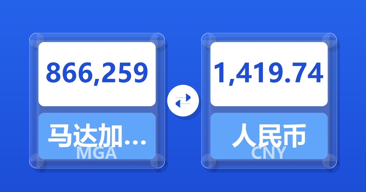 866,259马达加斯加阿里亚里兑人民币