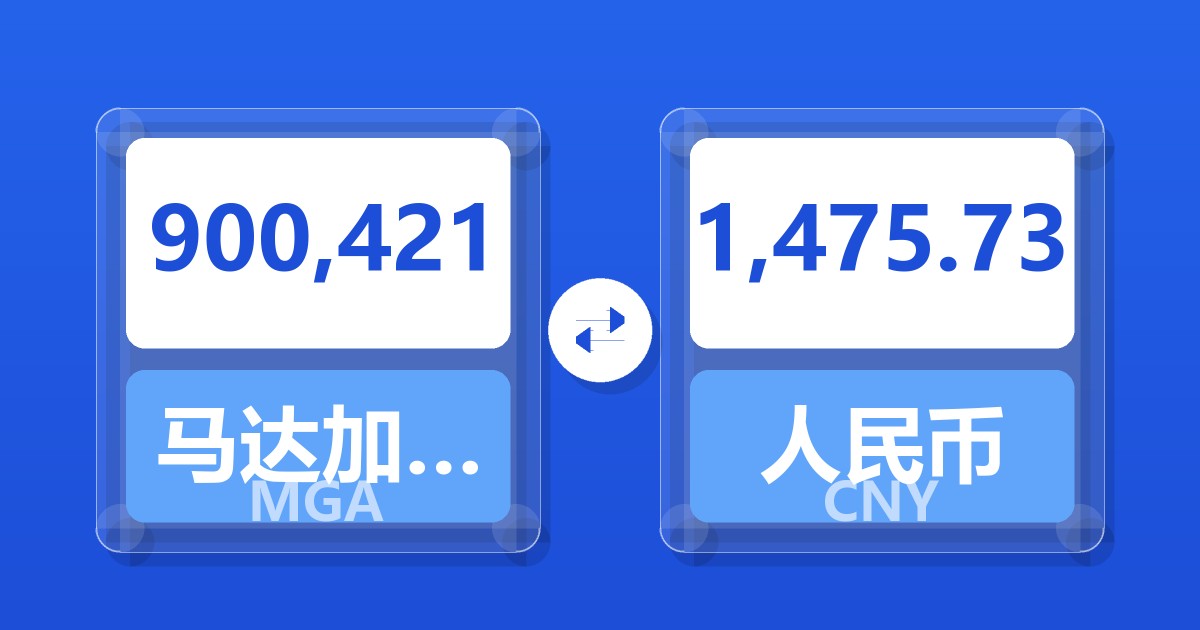 900,421马达加斯加阿里亚里兑人民币