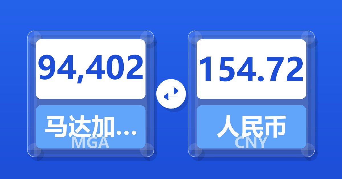 94,402马达加斯加阿里亚里兑人民币
