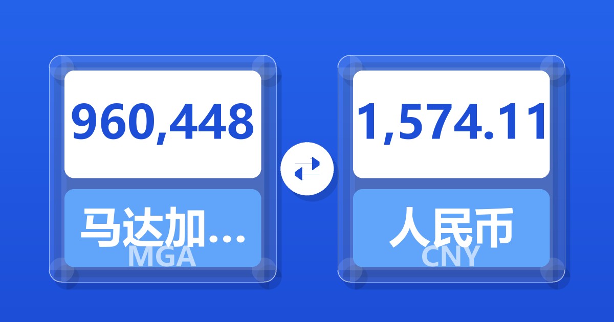 960,448马达加斯加阿里亚里兑人民币