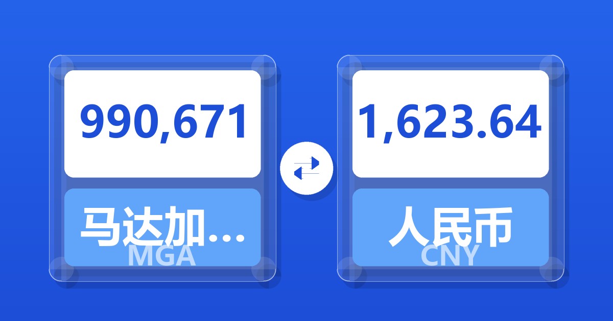 990,671马达加斯加阿里亚里兑人民币