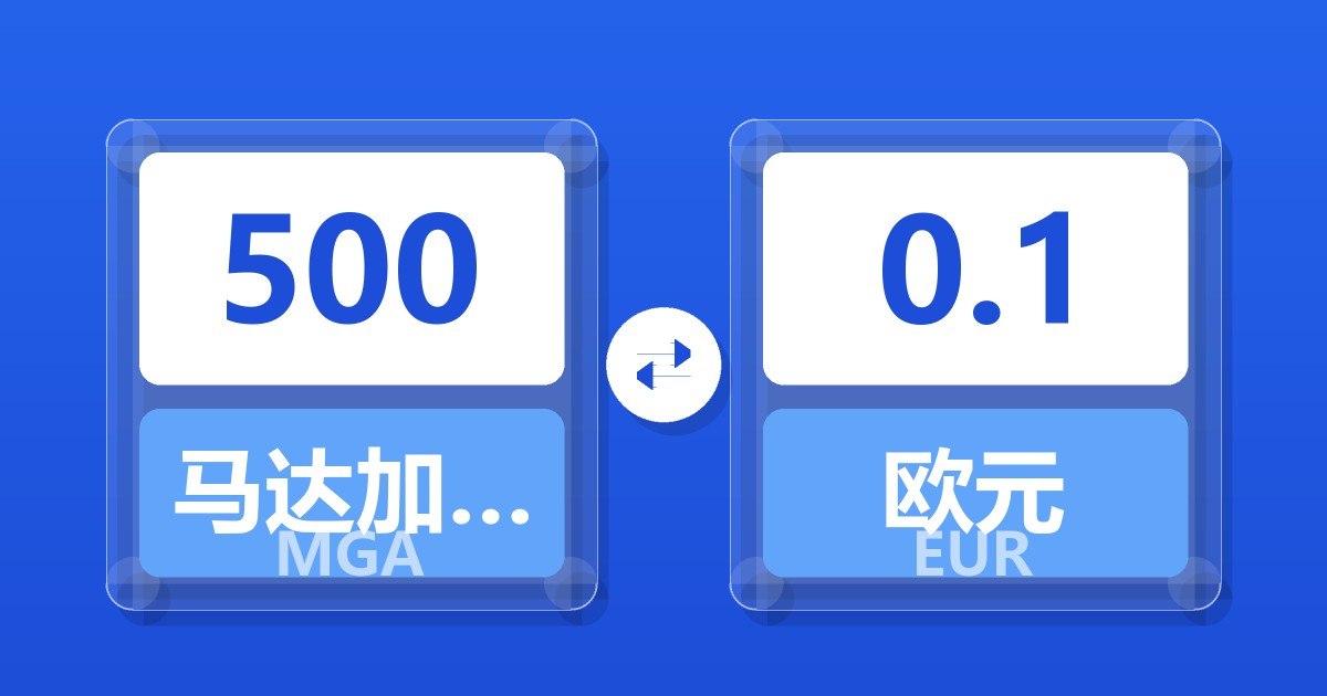 500马达加斯加阿里亚里兑欧元