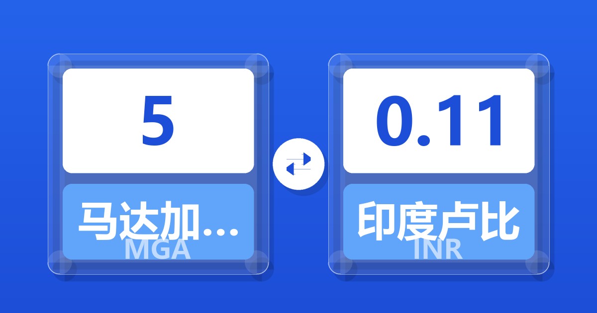 5马达加斯加阿里亚里兑印度卢比