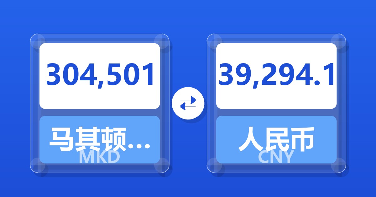 304,501马其顿第纳尔兑人民币