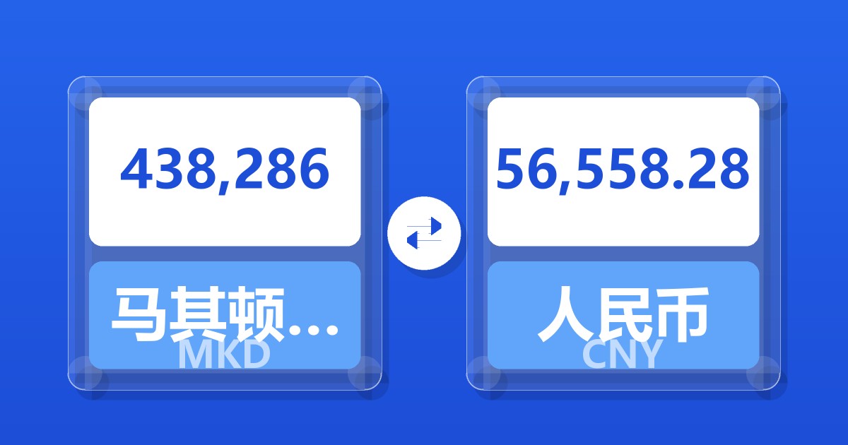 438,286马其顿第纳尔兑人民币
