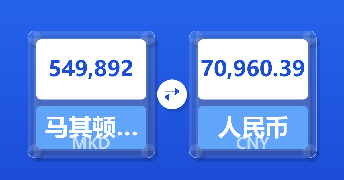 549,892马其顿第纳尔兑人民币