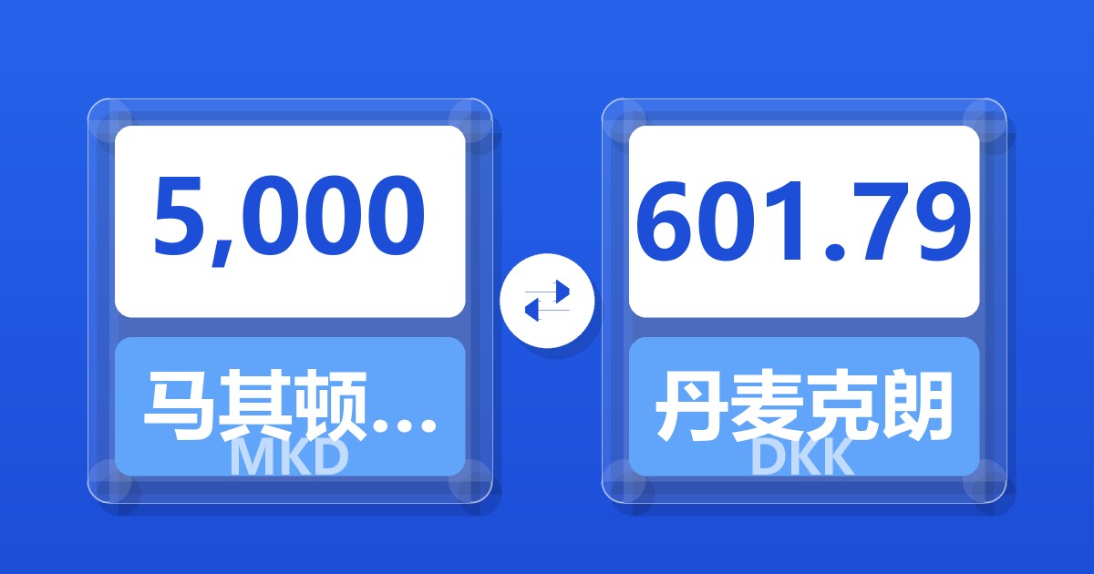 5,000马其顿第纳尔兑丹麦克朗