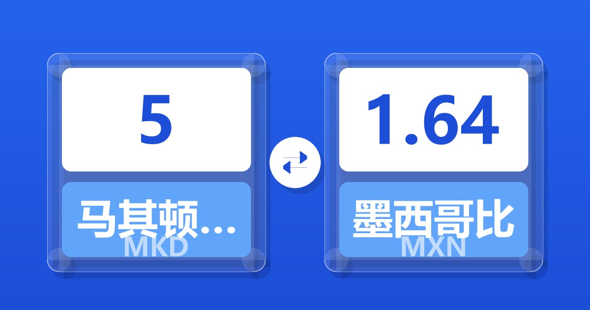 5马其顿第纳尔兑墨西哥比索