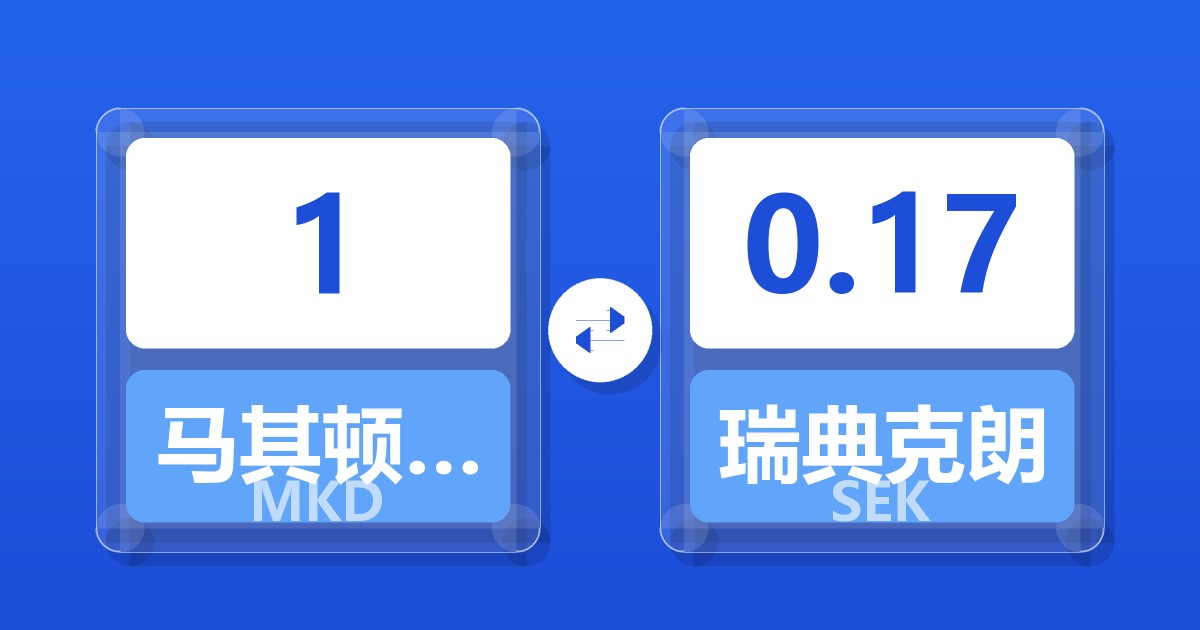 1马其顿第纳尔兑瑞典克朗