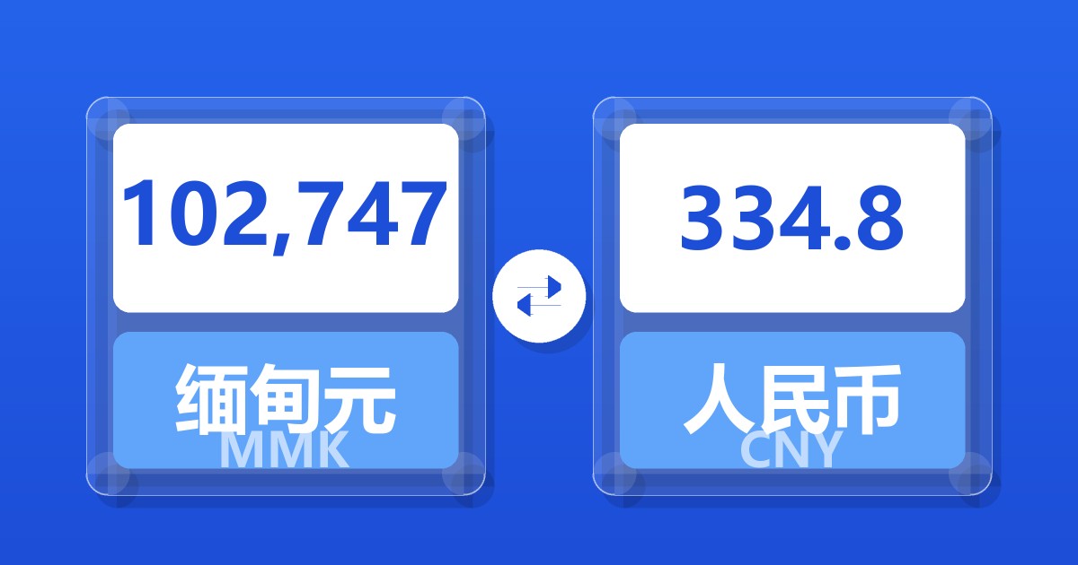 102,747缅甸元兑人民币