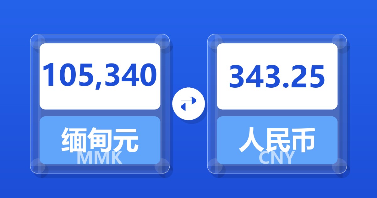 105,340缅甸元兑人民币