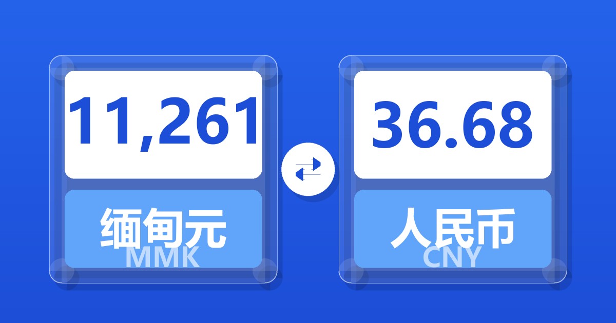11,261缅甸元兑人民币
