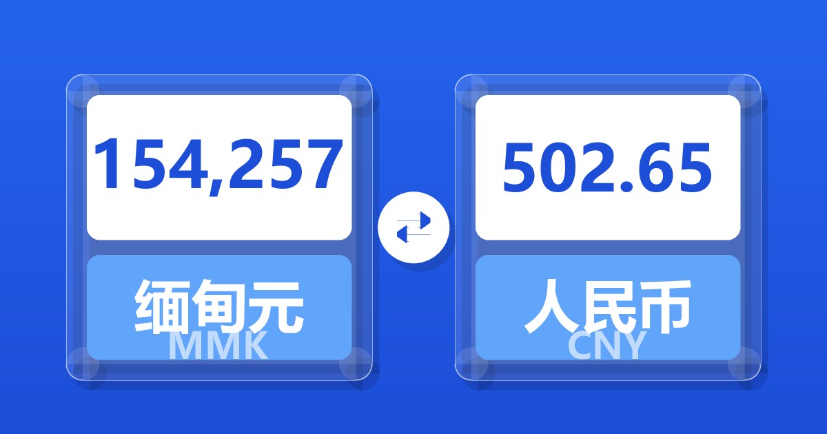 154,257缅甸元兑人民币
