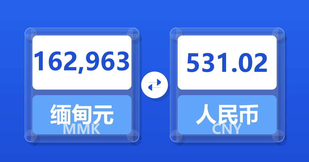 162,963缅甸元兑人民币