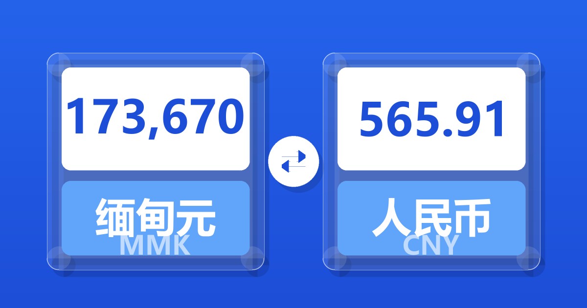 173,670缅甸元兑人民币