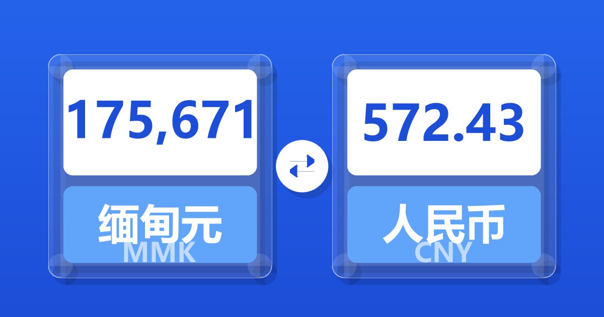 175,671缅甸元兑人民币