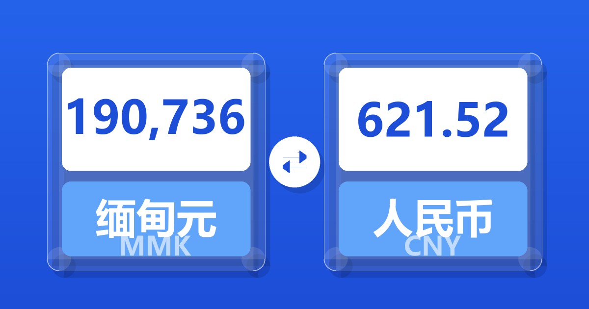 190,736缅甸元兑人民币