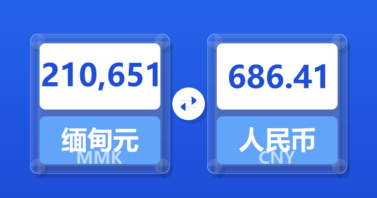 210,651缅甸元兑人民币