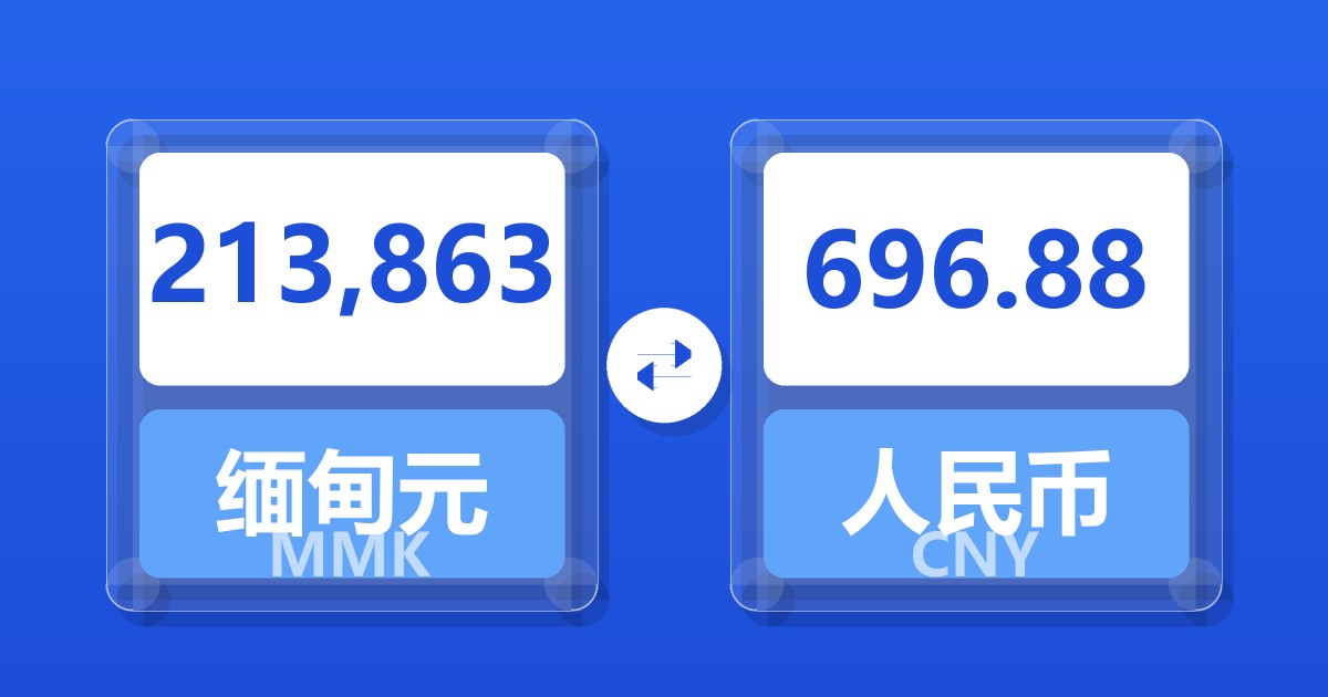 213,863缅甸元兑人民币
