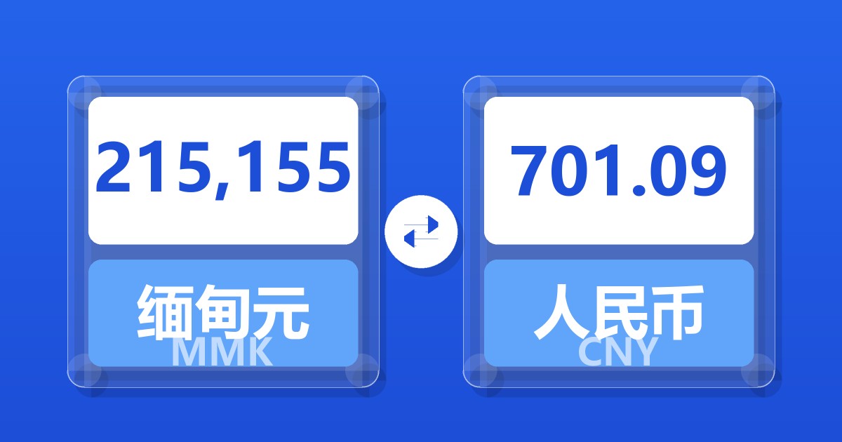 215,155缅甸元兑人民币
