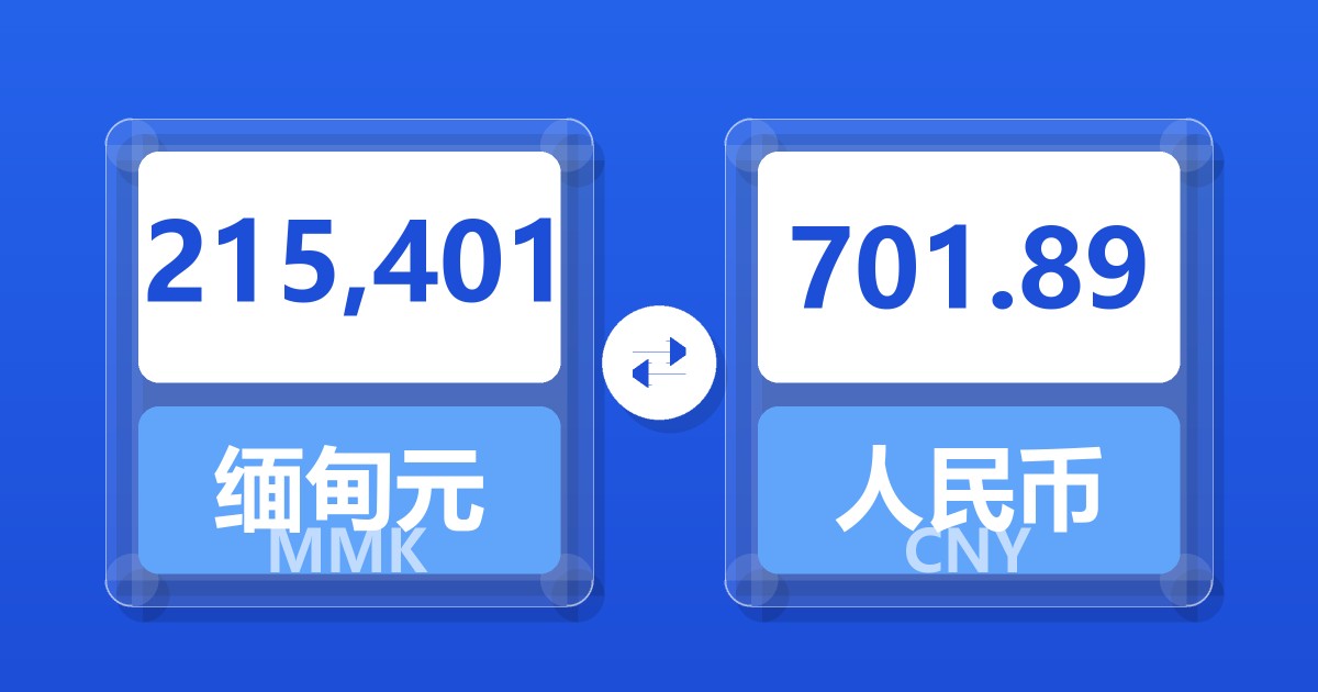 215,401缅甸元兑人民币