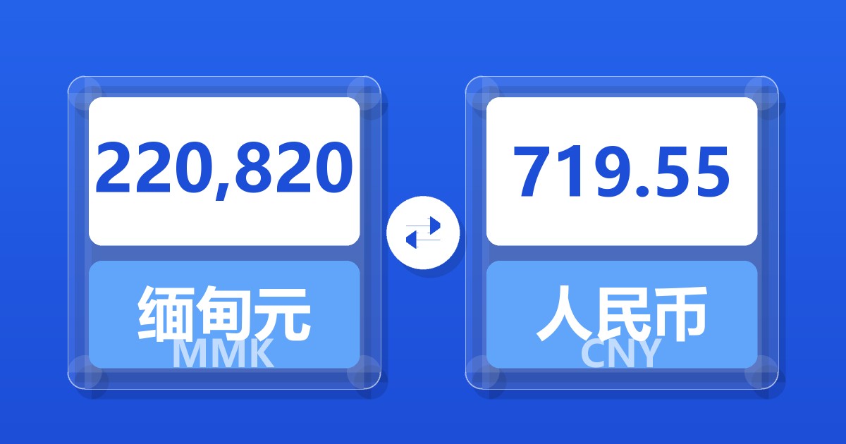 220,820缅甸元兑人民币