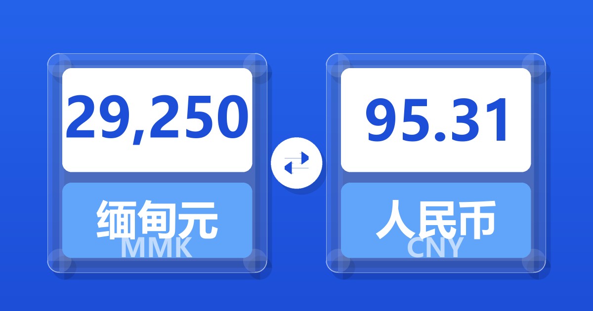 29,250缅甸元兑人民币