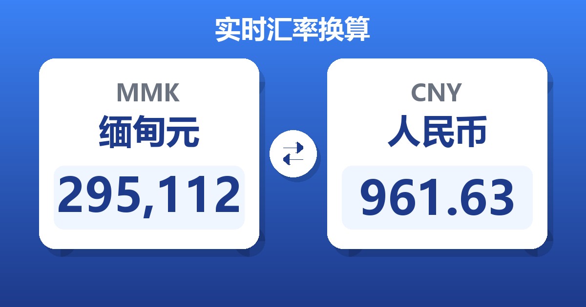 295,112缅甸元兑人民币