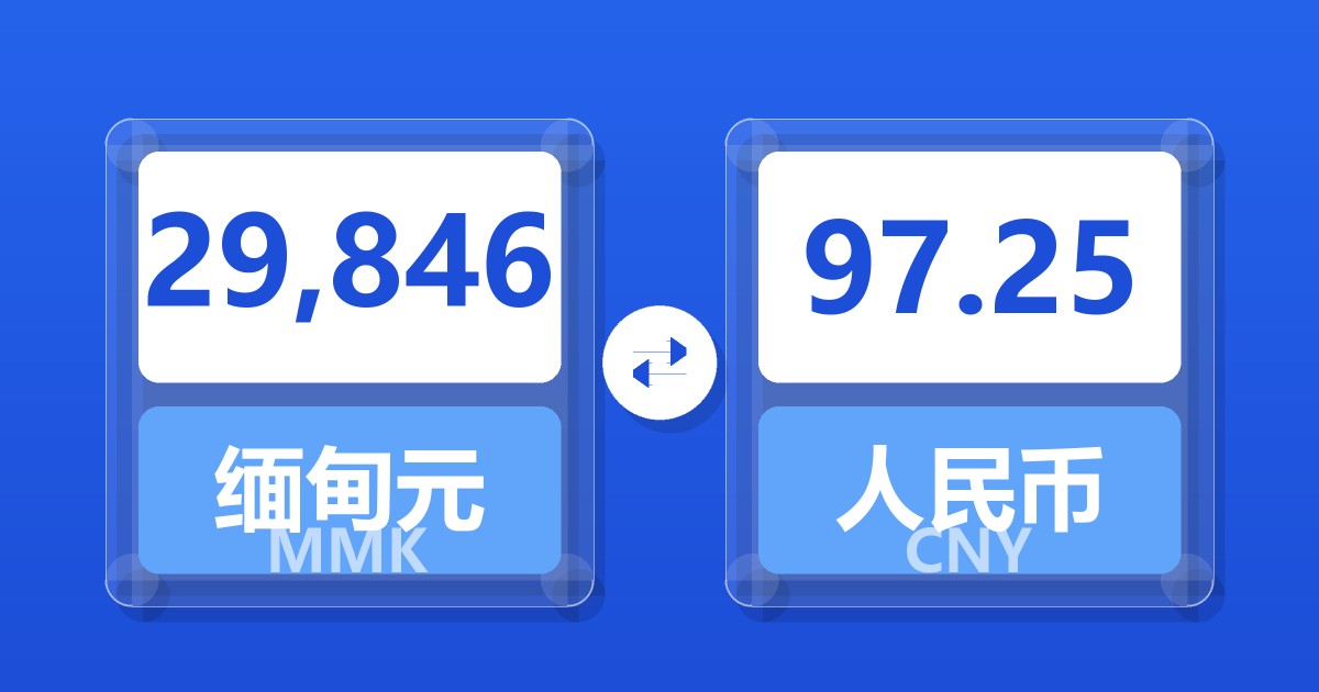 29,846缅甸元兑人民币